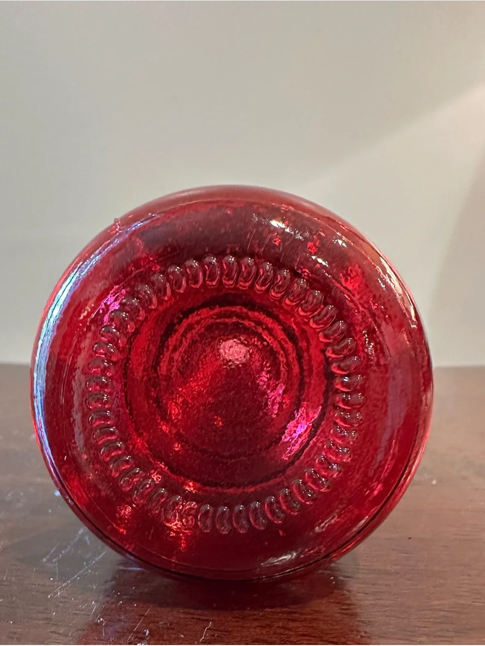 Vintage red glass